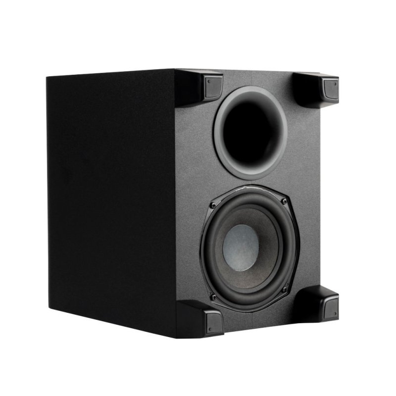 Polk Audio Signa S4 Soundbar and Wireless Subwoofer — subwoofer driver and port