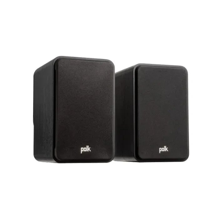 Polk Audio Signature Elite ES15 Bookshelf Speakers Black (Pair) — front view (grilles on)