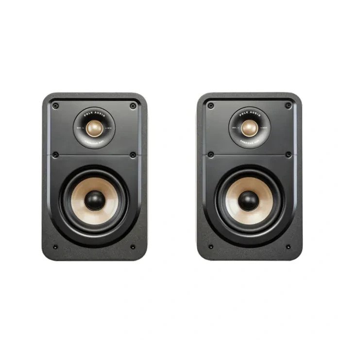 Polk Audio Signature Elite ES15 Bookshelf Speakers Black (Pair) — front view