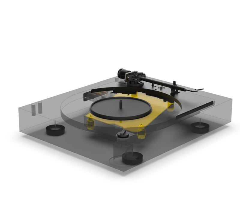 Pro-Ject A2 Turntable Black - Floating sub-chassis diagram