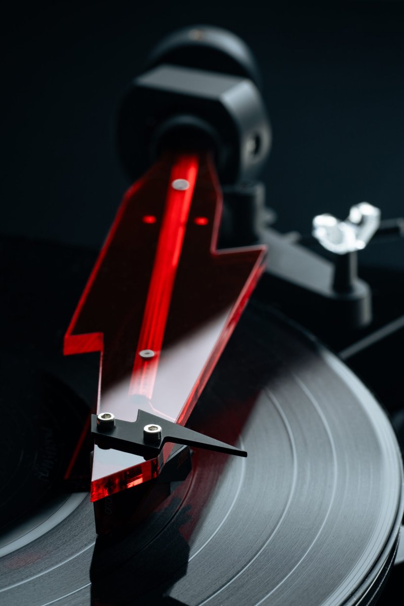 Pro-Ject AC/DC Turntable Black - lightning bolt acrylic arm