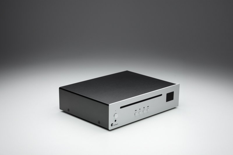 Pro-Ject CD Box E Silver - three-quarter view