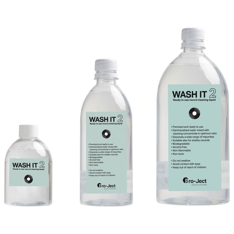 Pro-Ject Wash it 2 range: 250ml, 500ml and 1000ml bottles
