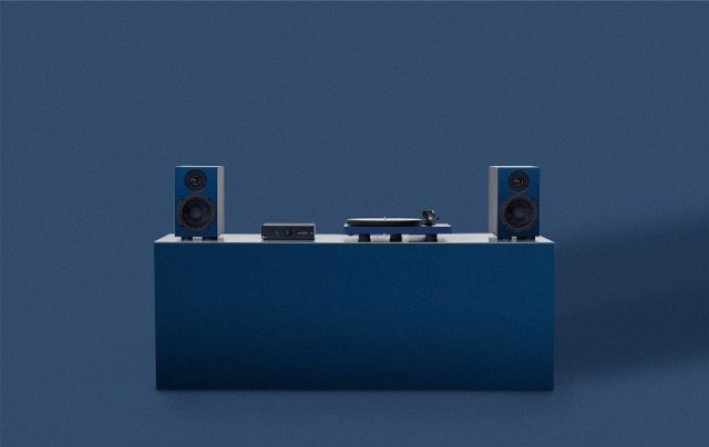 Pro-Ject Colourful Audio System 2 Steel Blue Satin — complete system