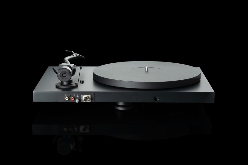 Pro-Ject Debut PRO S Balanced Black Turntable - Rear View Showing Balanced XLR Output