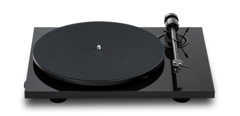 Pro-Ject E1.2 BT High Gloss Black - front three-quarter view