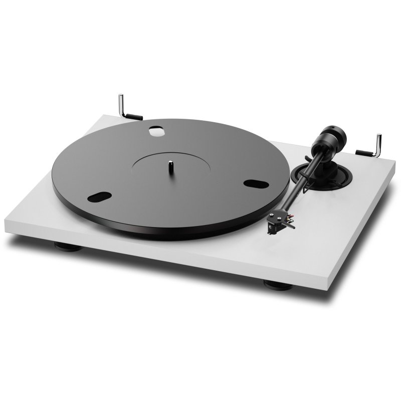 Pro-Ject E1.2 BT Satin White - shown with the felt mat removed