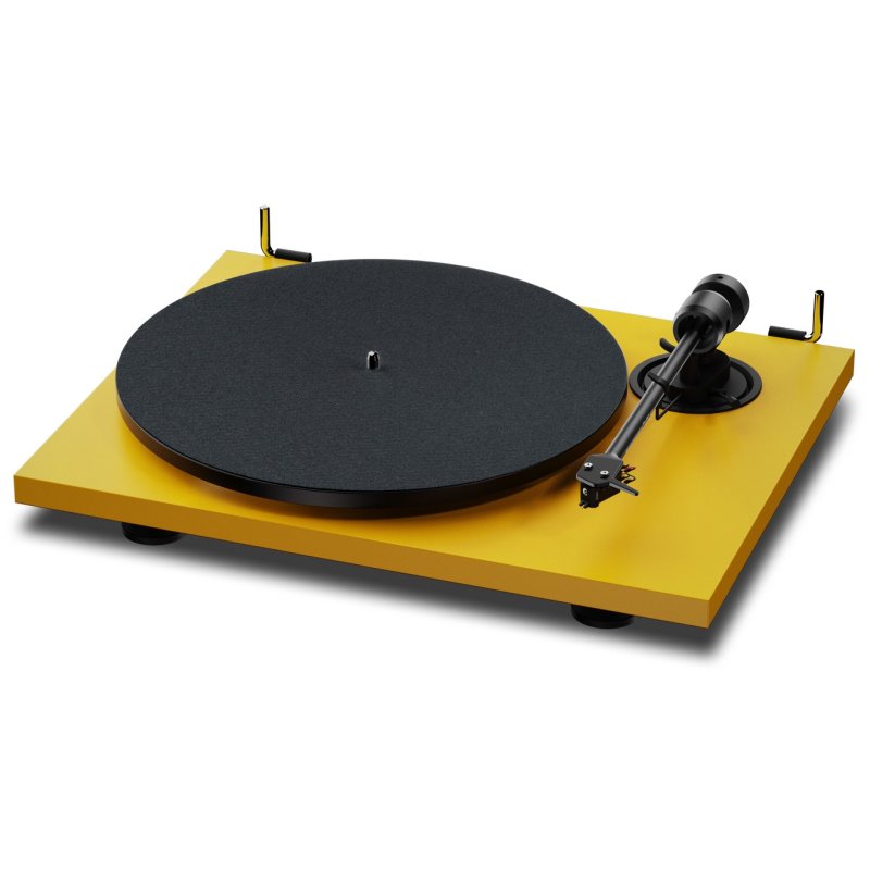 Pro-Ject E1.2 BT Satin Golden Yellow - front three-quarter view