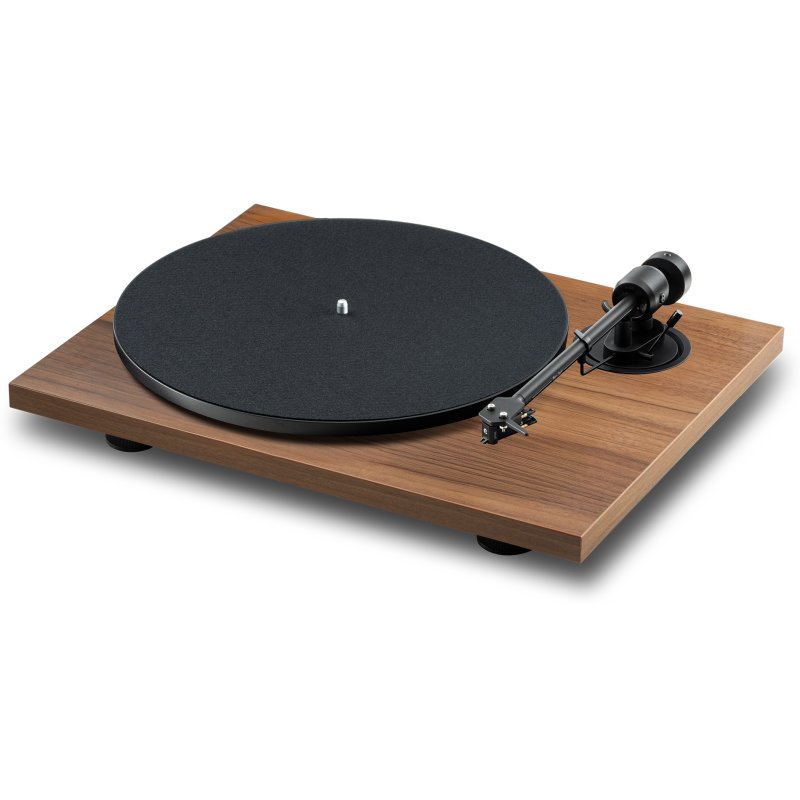 Pro-Ject E1.2 BT Walnut - front three-quarter view