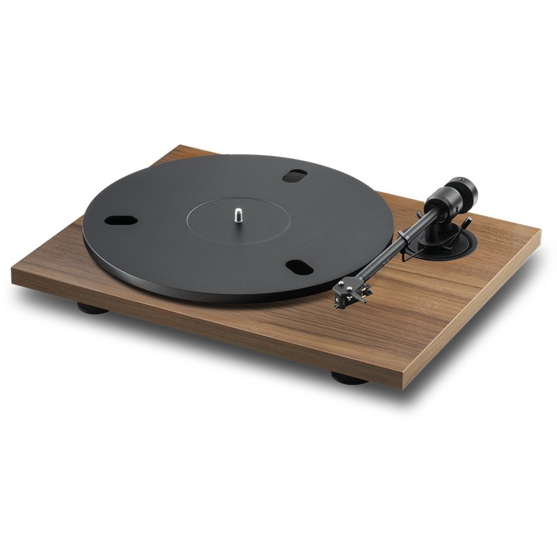Pro-Ject E1.2 BT Walnut - side angle view