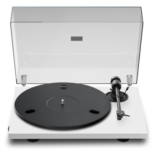 Pro-Ject E1.2 BT White - with acrylic dust cover open