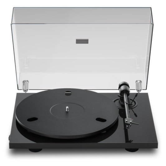 Pro-Ject E1.2 Phono High Gloss Black - with dust cover raised