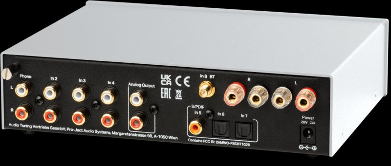 Pro-Ject MaiA S3 Integrated Amplifier Silver - Rear Panel Connections