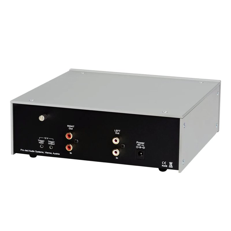 Pro-Ject Phono Box DS2 Phono Preamplifier Silver — rear panel