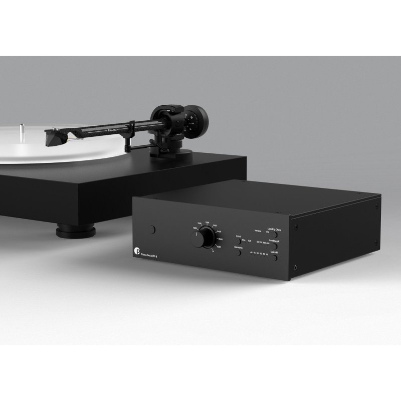 Pro-Ject Phono Box DS3 B Black — lifestyle angle view