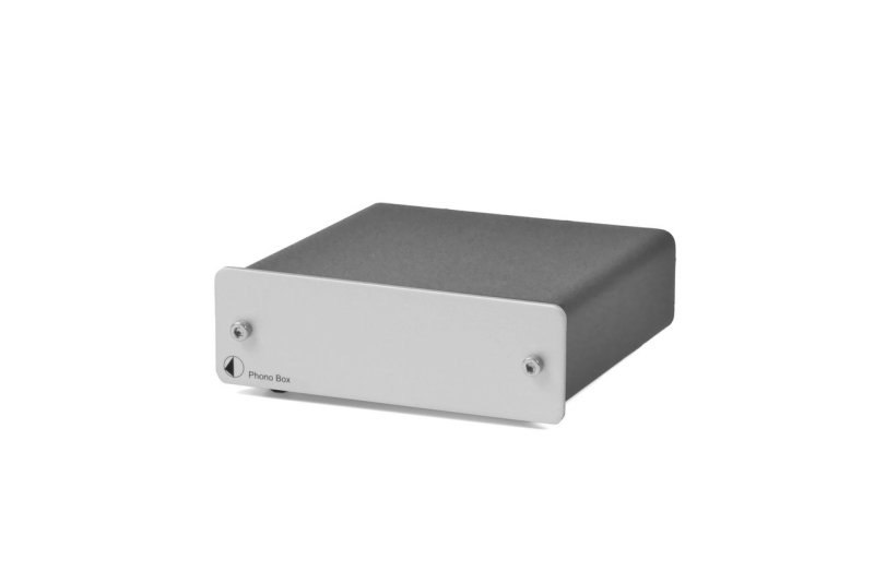 Pro-Ject Phono Box Phono Stage (Silver) — hero view (alternative angle)