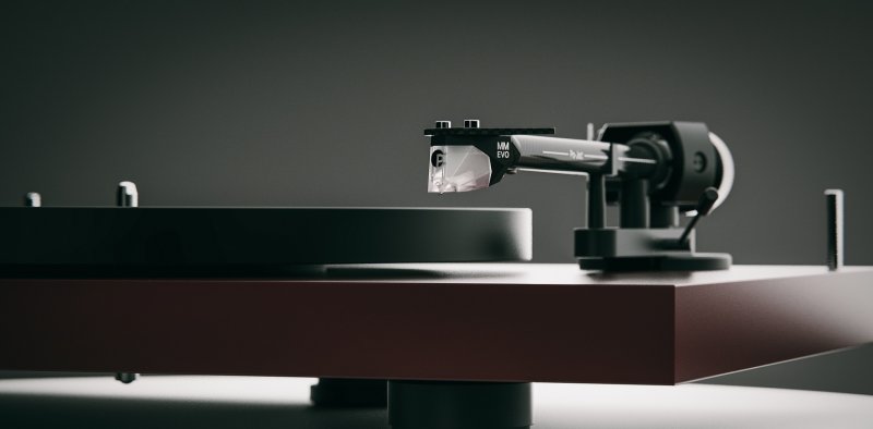 Pro-Ject Pick it MM EVO cartridge mounted on turntable tonearm