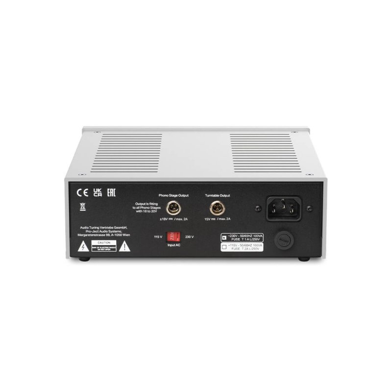 Pro-Ject Power Box RS2 Phono — rear panel connections