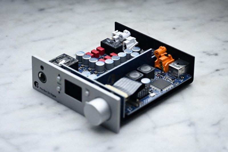 Pro-Ject Pre Box S2 Digital 2023 Edition Silver — internal PCB showing Edition 23 improvements