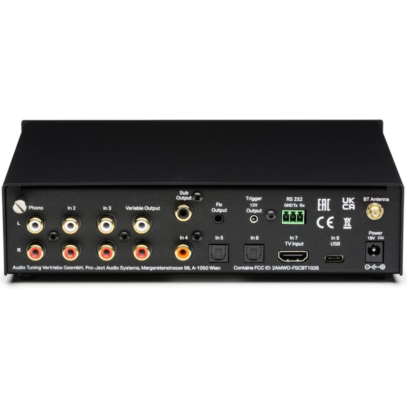 Pro-Ject Pre Box S3 Silver rear panel connections