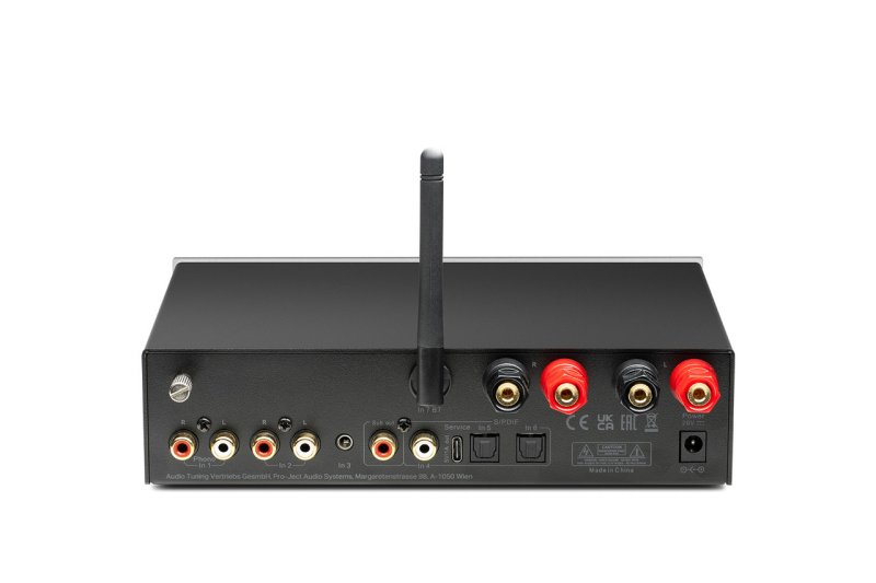 Pro-Ject Stereo Set E1 Black — Stereo Box E amplifier rear panel
