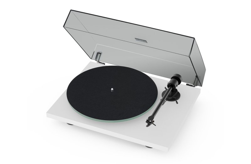 Pro-Ject T1 Evo Turntable Gloss White with dust cover