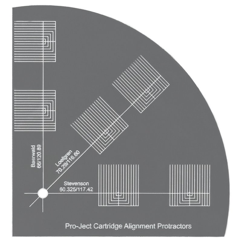 Pro-Ject Align It S protractor template detail