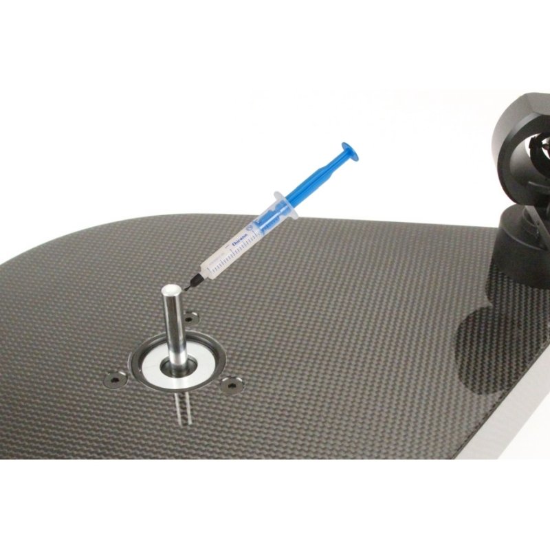 Pro-Ject Grease It being applied to turntable spindle bearing