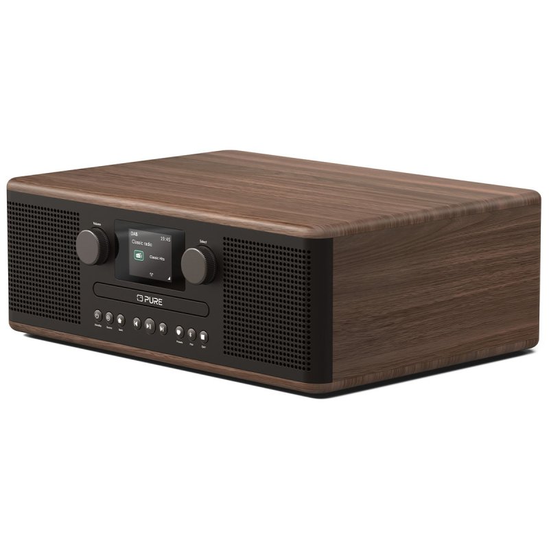 Pure Classic C-D6 Coffee Black/Walnut — angled view