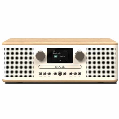 Pure Classic C-D6 DAB Radio Cotton White and Oak