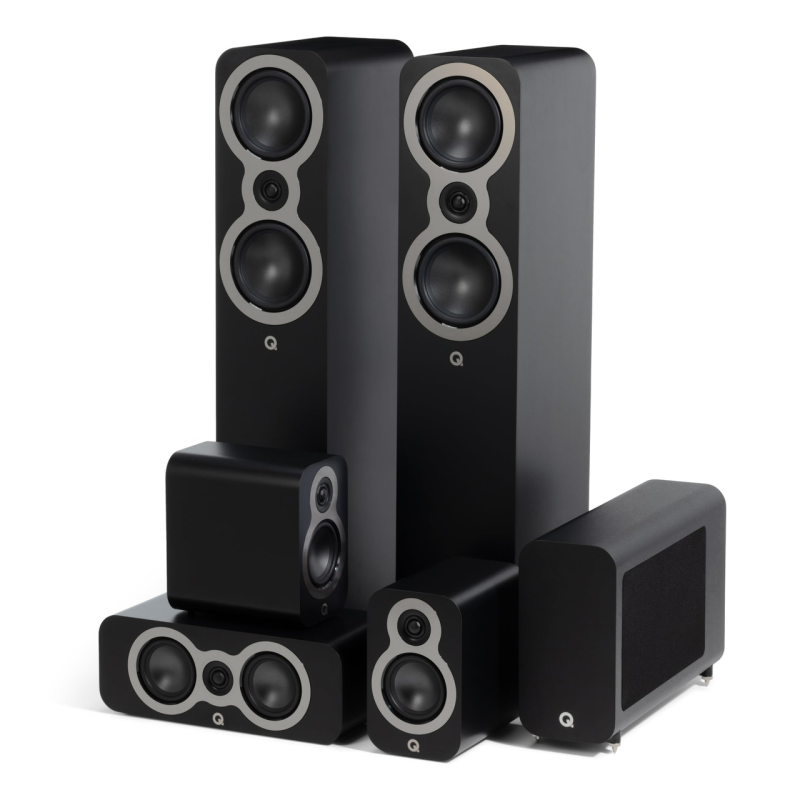 Q Acoustics 3050C 5.1 Cinema Pack Satin Black