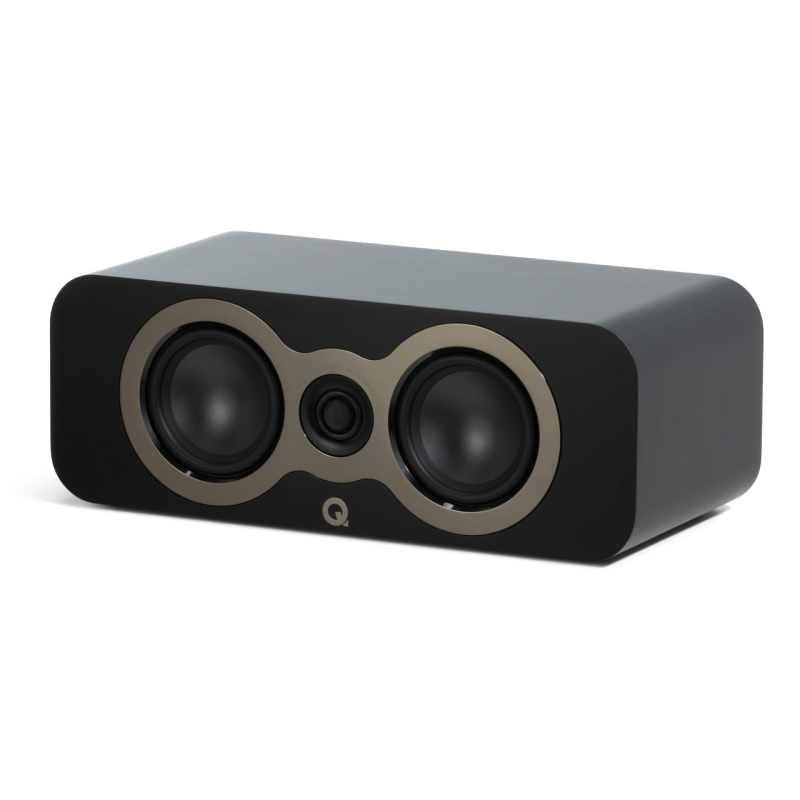 Q Acoustics 3050C 5.1 Cinema Pack - Satin Black — 3090C centre speaker front angled view