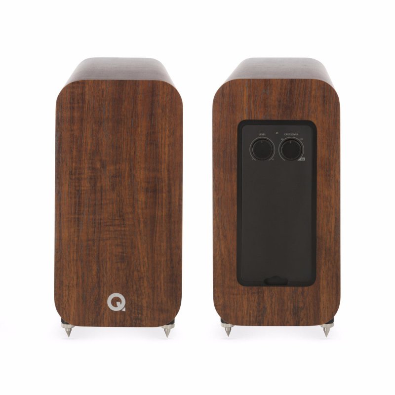Q Acoustics 3060S Slimline Subwoofer English Walnut — front and rear panel