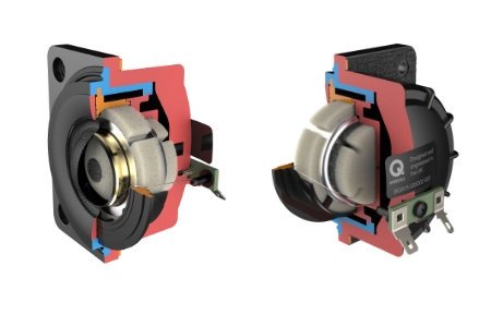 Q Acoustics 5040 — hermetically sealed tweeter cross-section