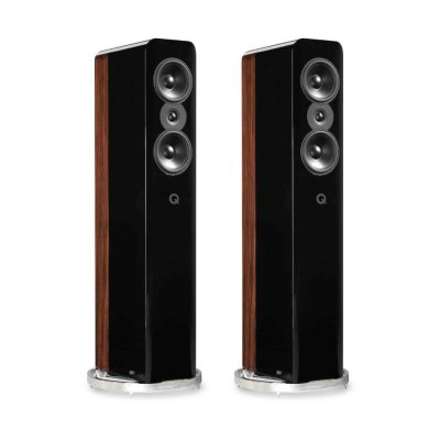 Q Acoustics Concept 500 Floorstanding Speakers Gloss Black & Rosewood (Pair)