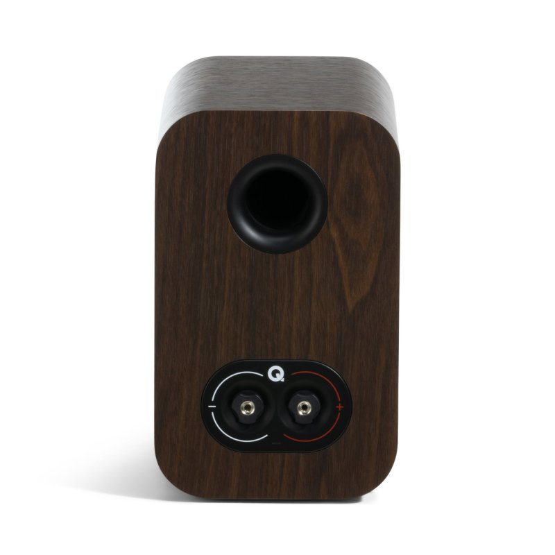 Q Acoustics 3010c Bookshelf Speakers Walnut (Pair) — rear view