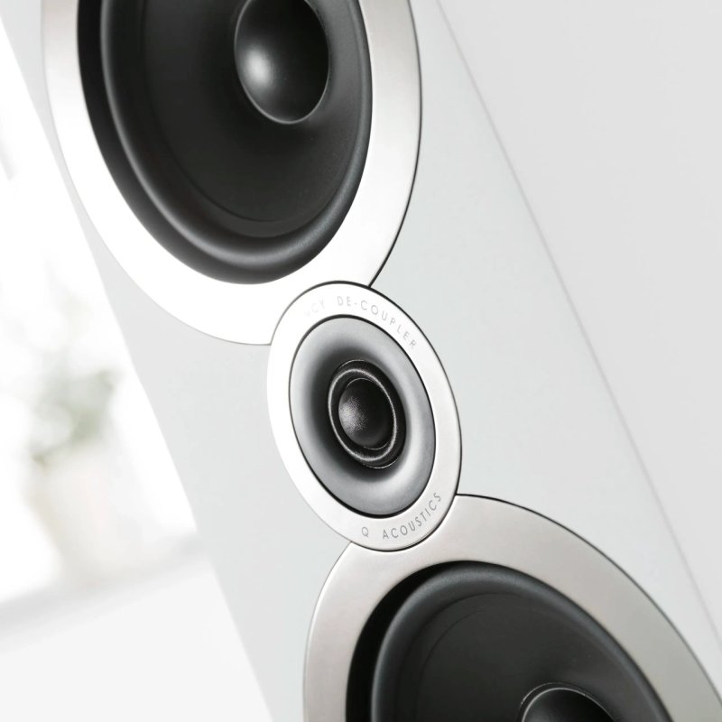 Q Acoustics 3020i Bookshelf Speakers Graphite (Pair) — decoupled tweeter close-up