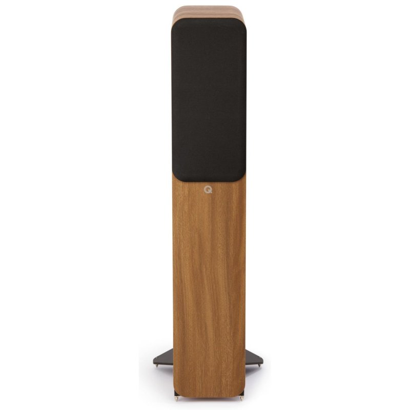 Q Acoustics 3040c Pin Oak, front view with grille fitted
