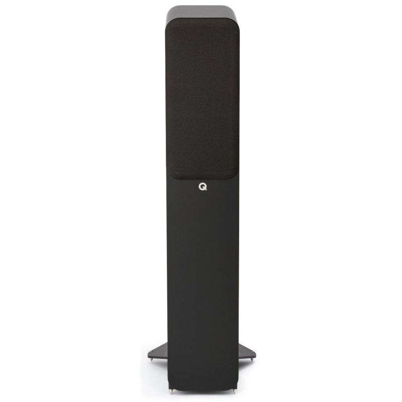 Q Acoustics 3040c Satin Black, front view with grille fitted