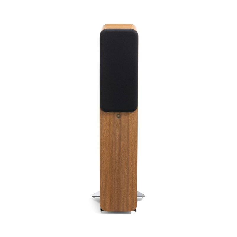 Q Acoustics 3050C Floorstanding Speakers Pin Oak (Pair) — front view with grille