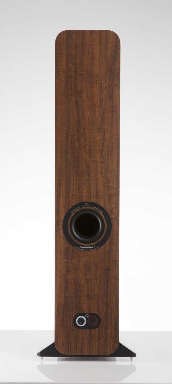 Q Acoustics 3050i Floorstanding Speakers Walnut (Pair) — rear view
