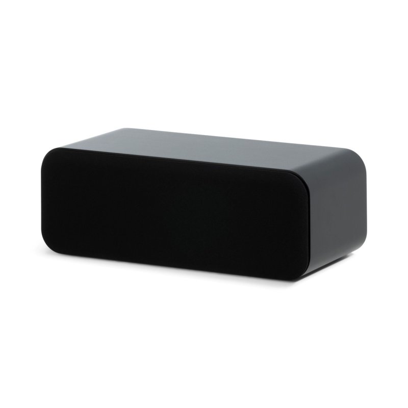 Q Acoustics 3090C Centre Speaker Black — front angled view (grille on)