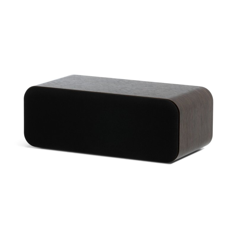 Q Acoustics 3090C Centre Speaker Walnut — front angled view (grille on)