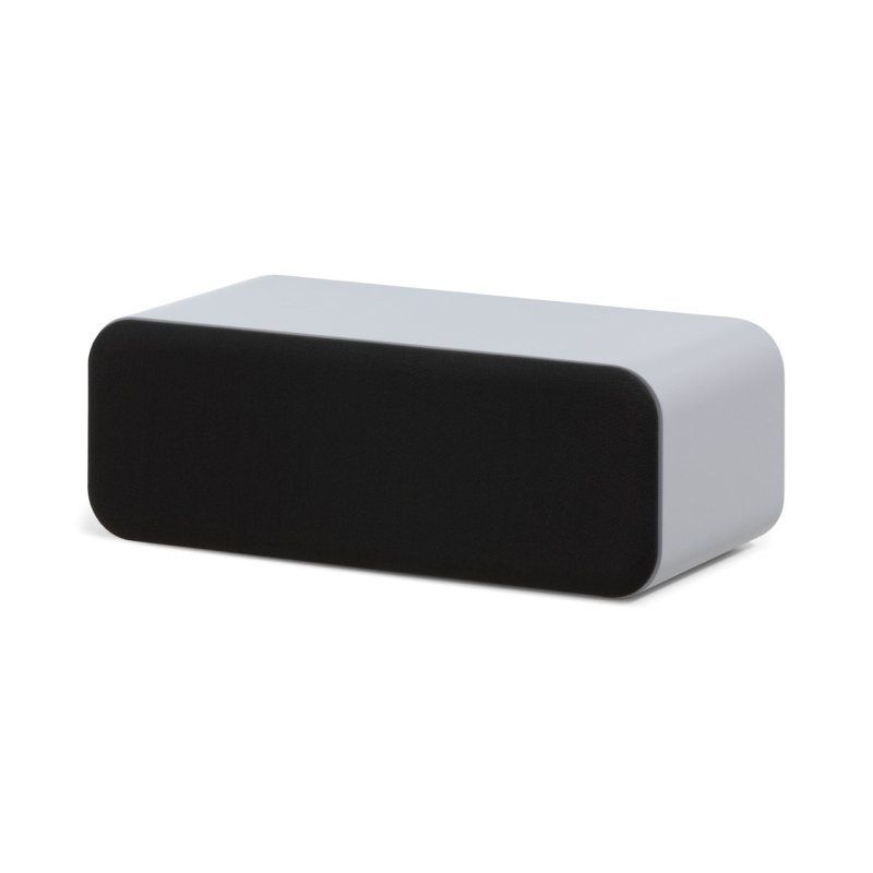 Q Acoustics 3090C Centre Speaker White — front angled view (grille on)
