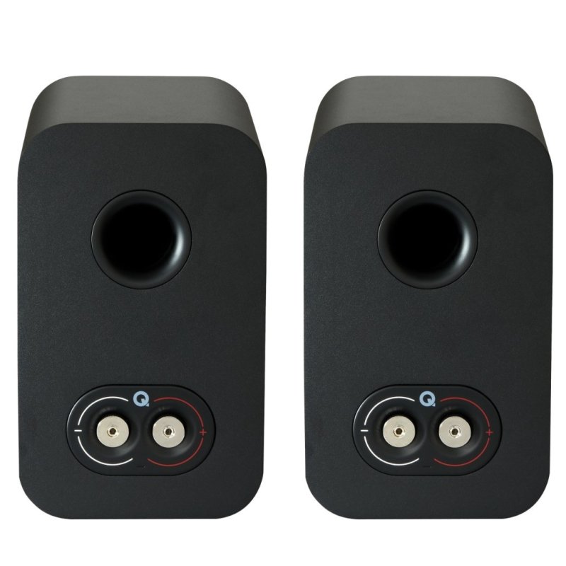 Q Acoustics 5010 Bookshelf Speakers Satin Black (Pair) — rear panel