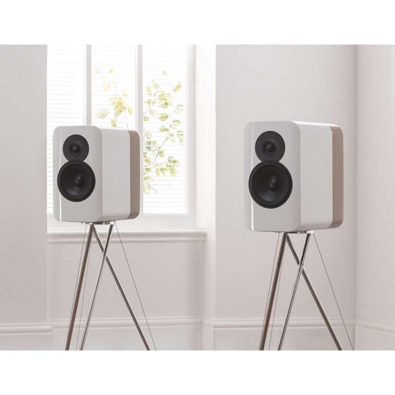 Q Acoustics Tensegrity Speaker Stands with Universal Adapter Plate (Pair) — lifestyle