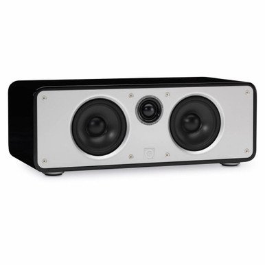 Q Acoustics Concept Centre Speaker (Gloss Black) — three-quarter view