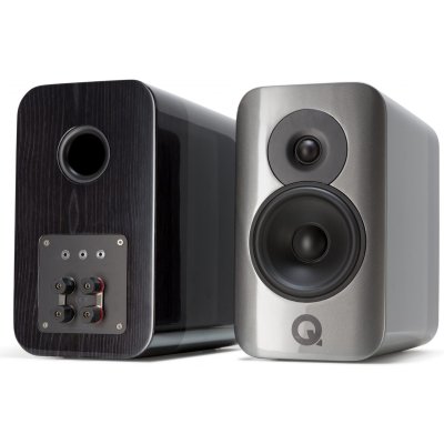 Q Acoustics Concept 300 Standmount Speakers Silver and Ebony (Pair)