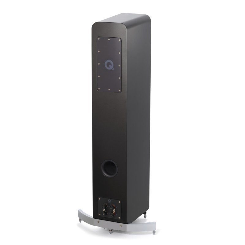 Q Acoustics Concept 50 Floorstanding Speakers Gloss Black (Pair) — rear three-quarter view