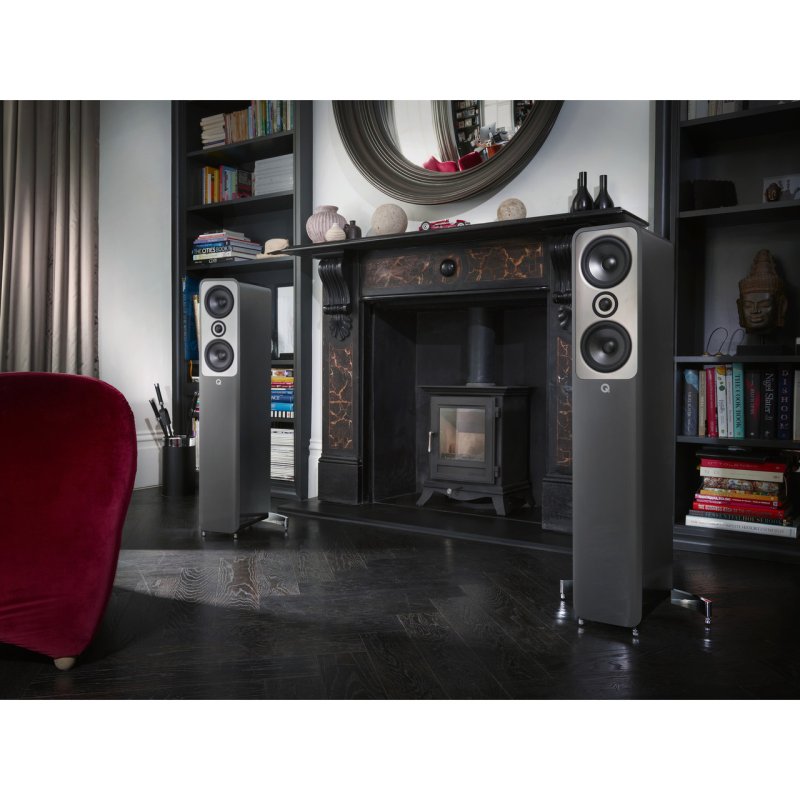 Q Acoustics Concept 50 Floorstanding Speakers Gloss Black (Pair) — lifestyle
